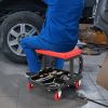 Mobile Cushioned Seat Mechanic Stool