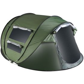 5-8 Person Pop Up Tent Automatic Setup Camping Tent Waterproof Instant Setup Tent with 4 Mosquito Net Windows Carrying Bag for Hiking Climbing Adventu (Option: Tent Green58Person)